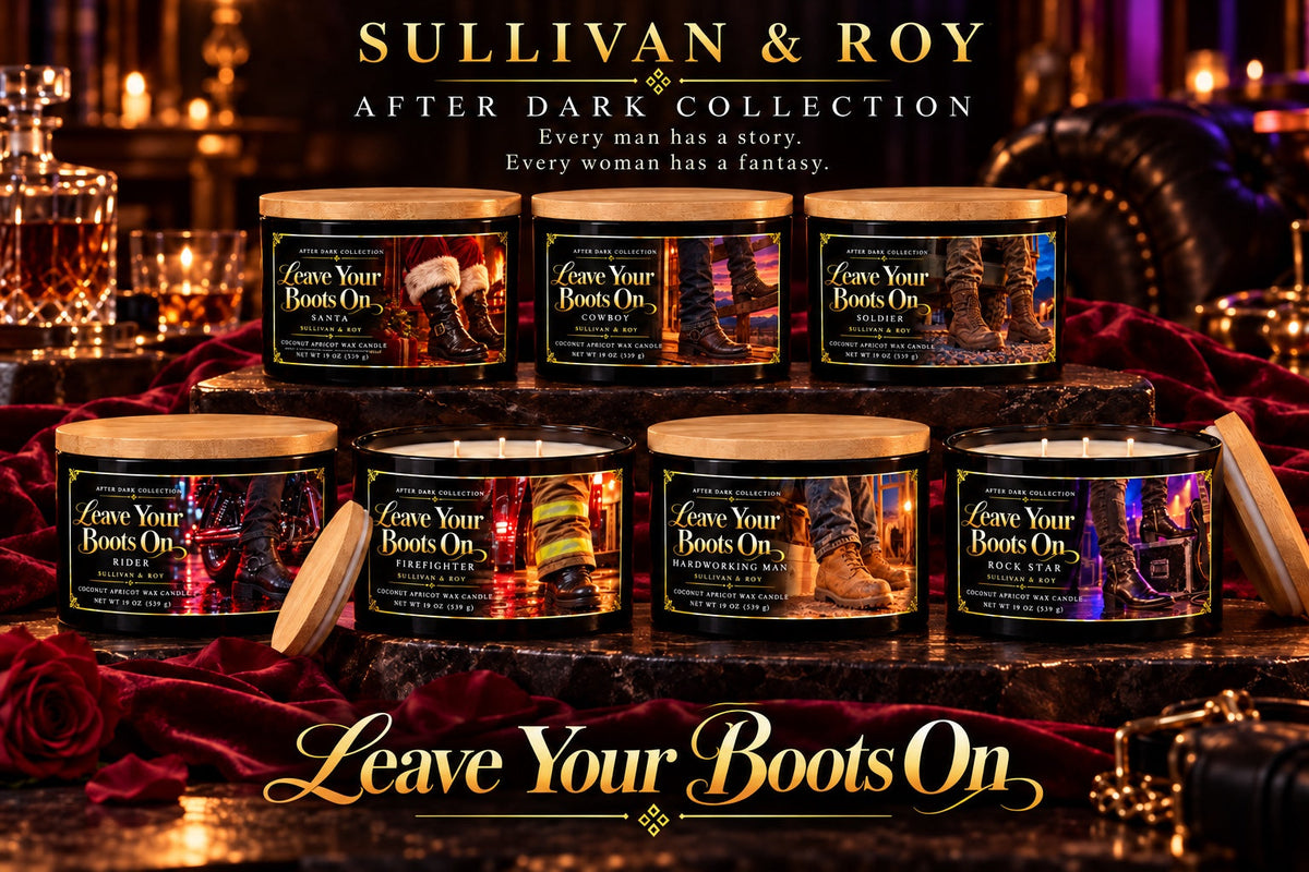 Sullivan & Roy Leave Your Boots On collection; seasonal Santa sold separately